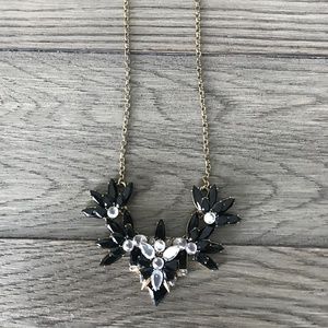 J Crew black and crystal necklace